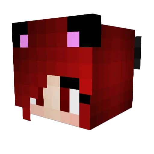 rosedel Minecraft avatar head, 3D render