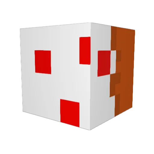 rosefe Minecraft avatar head, 3D render