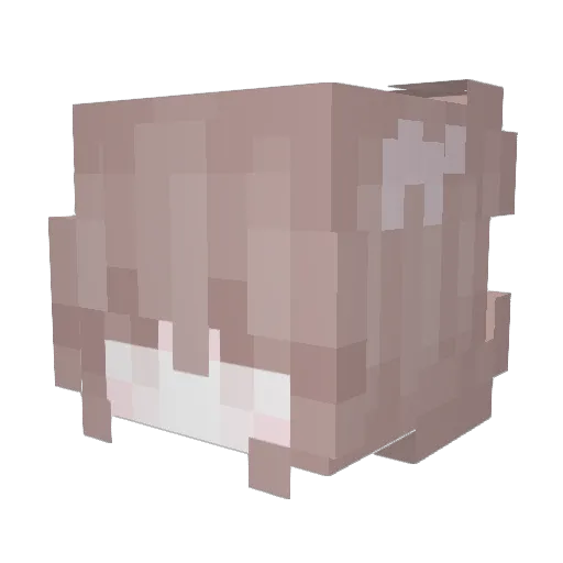 roseishly Minecraft avatar head, 3D render