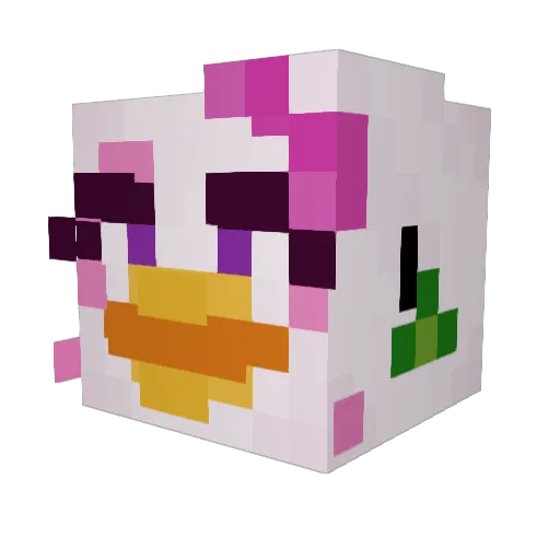 roseknightkai Minecraft avatar head, 3D render