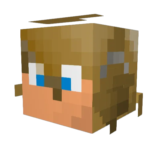 roselialex Minecraft avatar head, 3D render