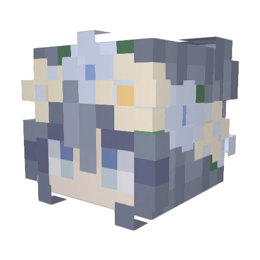 roselight12 Minecraft avatar head, 3D render