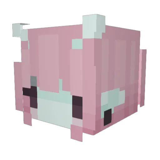 roselles Minecraft avatar head, 3D render
