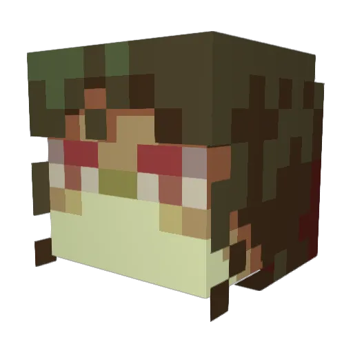 roselorr Minecraft avatar head, 3D render