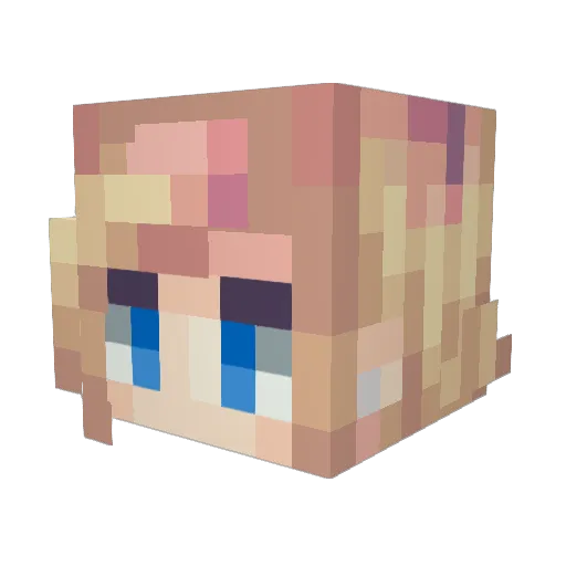 rosemayre Minecraft avatar head, 3D render