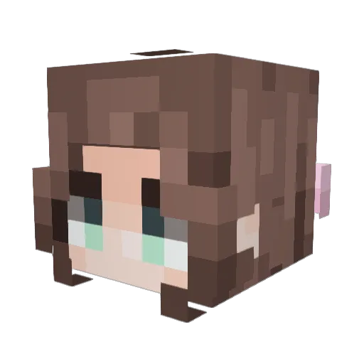 roserahyp Minecraft avatar head, 3D render