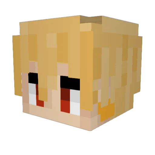 rosettapix Minecraft avatar head, 3D render