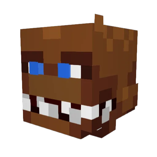 roseviines Minecraft avatar head, 3D render