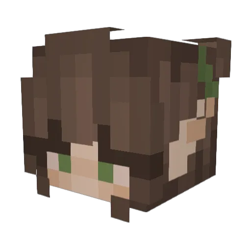rosewward Minecraft avatar head, 3D render