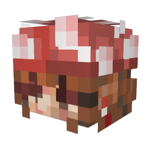 roseyaries Minecraft avatar head, 3D render
