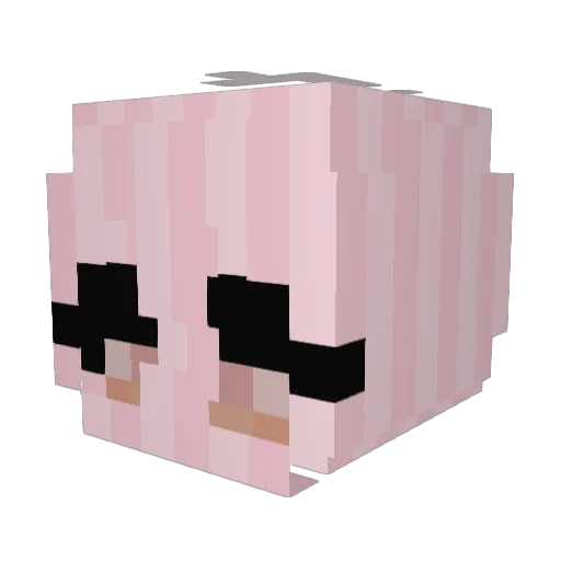 rosienic Minecraft avatar head, 3D render