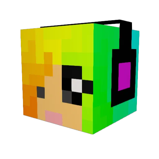 rosieredstone Minecraft avatar head, 3D render