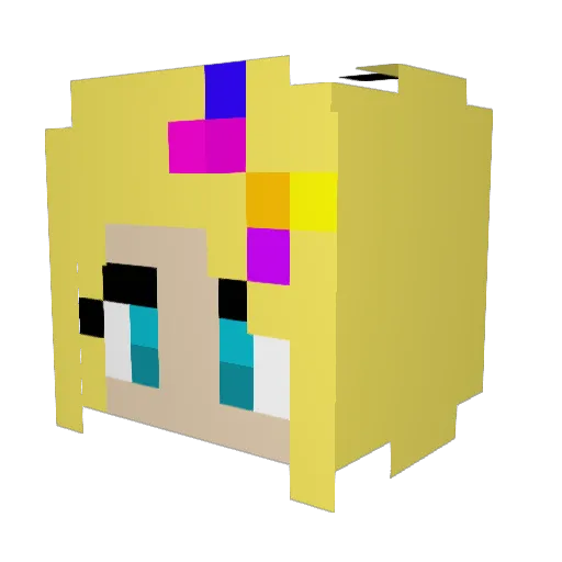 rosierogie Minecraft avatar head, 3D render