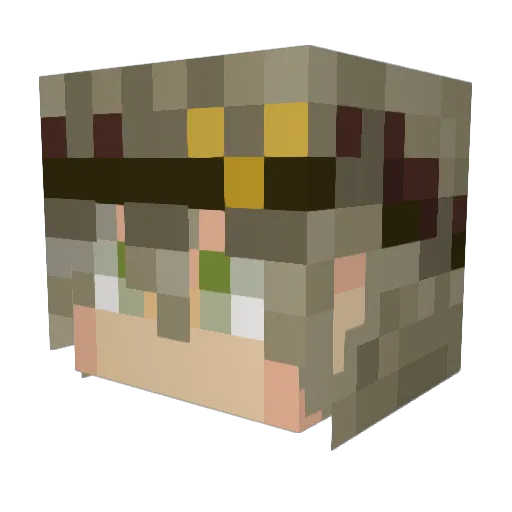 rossibrotherhd Minecraft avatar head, 3D render