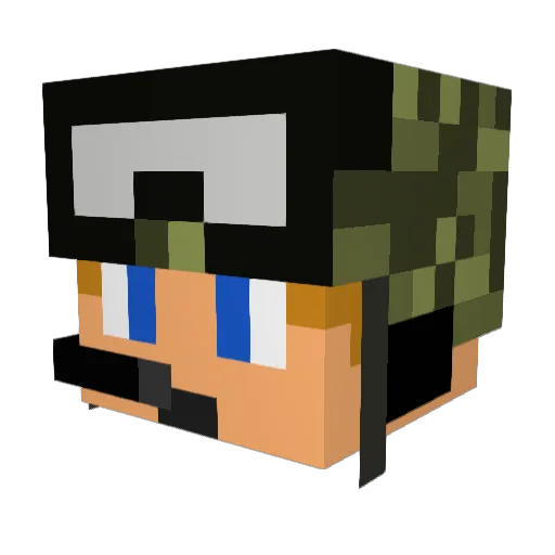 rossmacdo Minecraft avatar head, 3D render