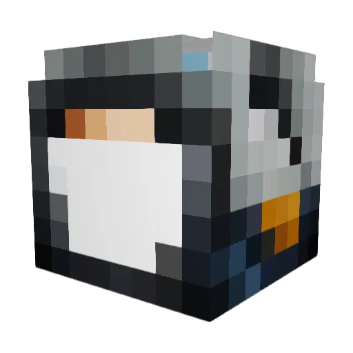 rossoChaube Minecraft avatar head, 3D render
