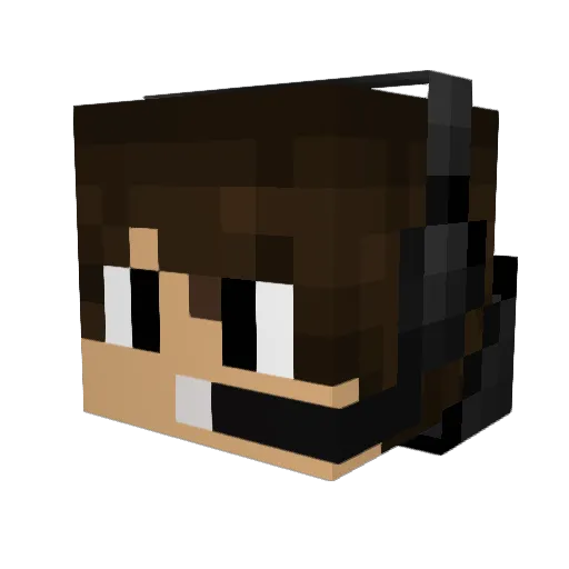 rossorama Minecraft avatar head, 3D render