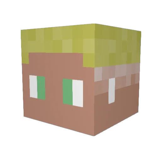 rossrsk Minecraft avatar head, 3D render
