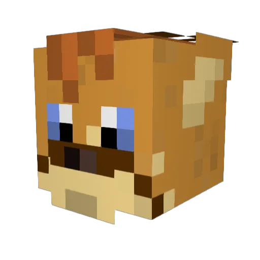 rossy105 Minecraft avatar head, 3D render