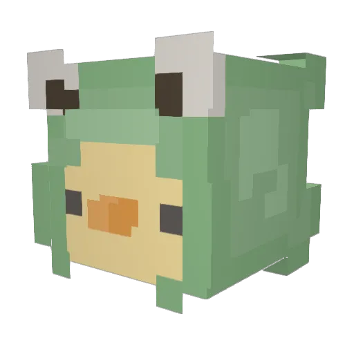 rosylnn Minecraft avatar head, 3D render