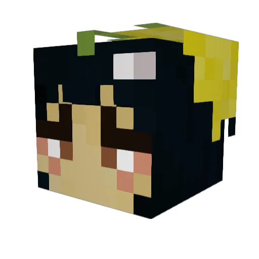 rosyssh Minecraft avatar head, 3D render