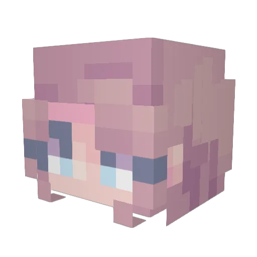 rosyy3 Minecraft avatar head, 3D render