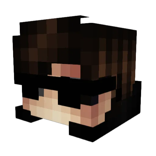 rotary666 Minecraft avatar head, 3D render