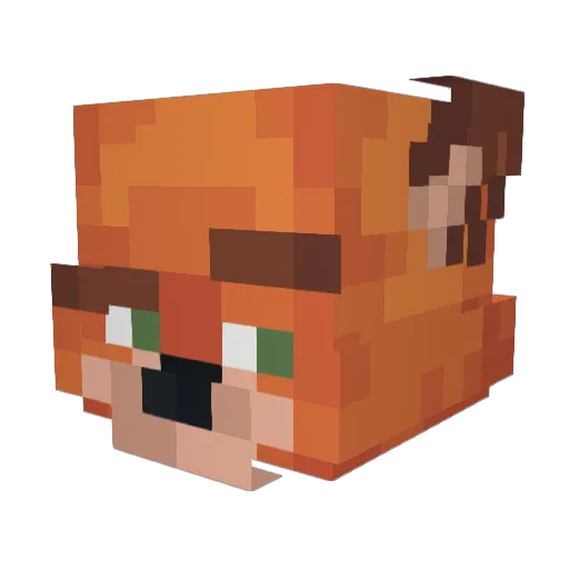 rotekGaming Minecraft avatar head, 3D render