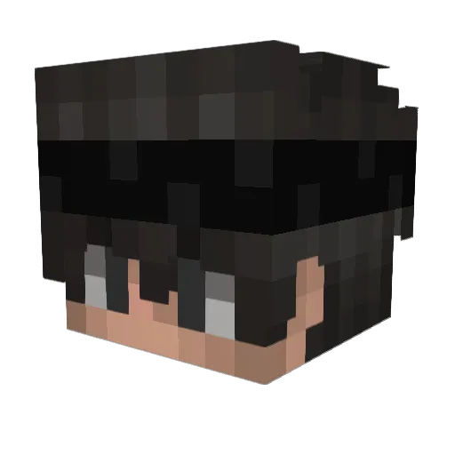 rotkjf01 Minecraft avatar head, 3D render