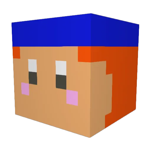 roto_72 Minecraft avatar head, 3D render