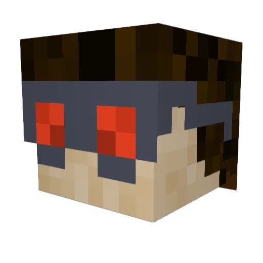 rotq Minecraft avatar head, 3D render