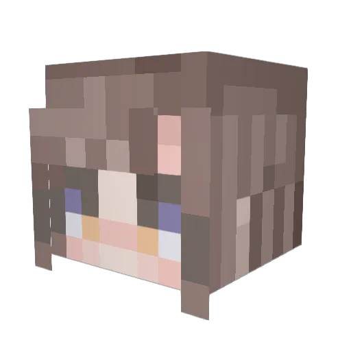 rotten18 Minecraft avatar head, 3D render