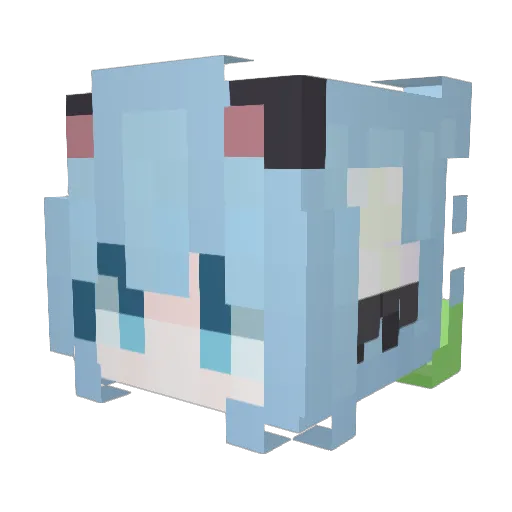 rottenstar Minecraft avatar head, 3D render