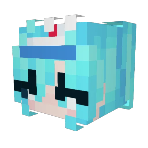 rottensweetie Minecraft avatar head, 3D render