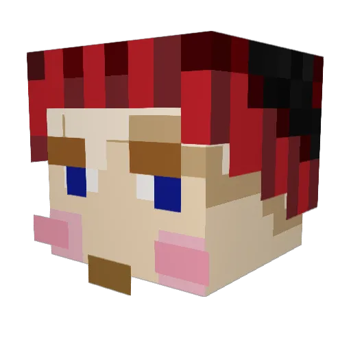 rottonpototo Minecraft avatar head, 3D render