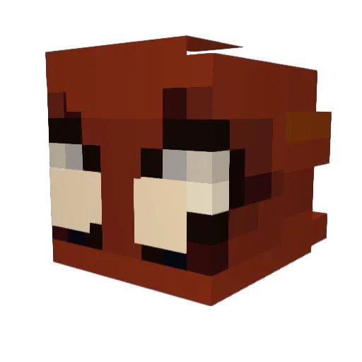 rouakitou Minecraft avatar head, 3D render