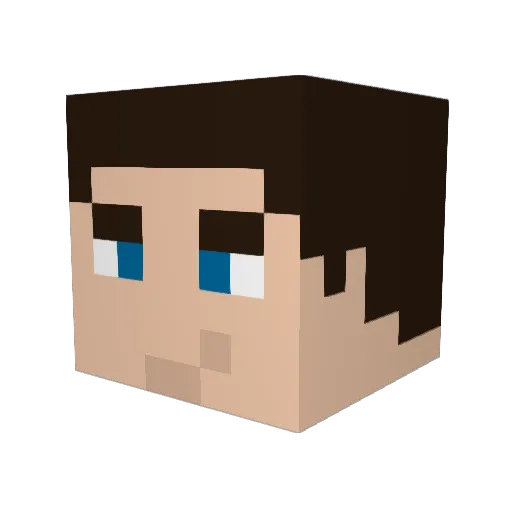 rouellette Minecraft avatar head, 3D render