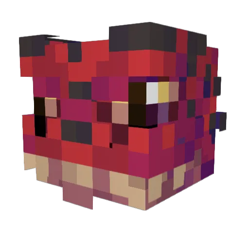 roughii Minecraft avatar head, 3D render