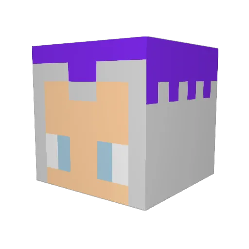 roughzi Minecraft avatar head, 3D render