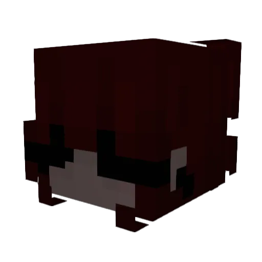 rouletting Minecraft avatar head, 3D render