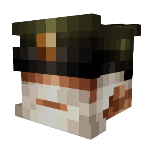 roulio27 Minecraft avatar head, 3D render