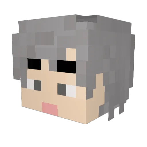 roum_ Minecraft avatar head, 3D render