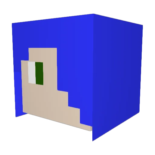 route_vegetable Minecraft avatar head, 3D render