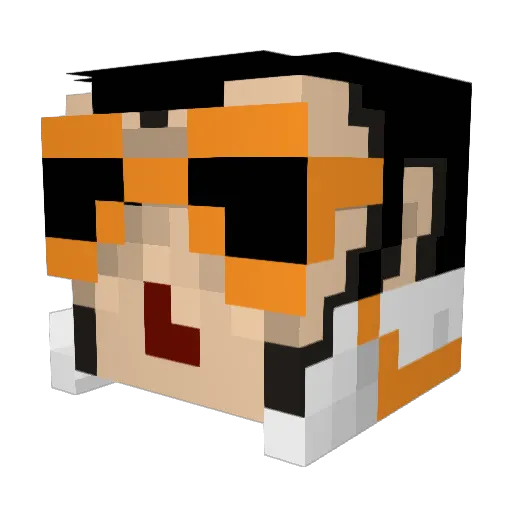 rouvenelvis Minecraft avatar head, 3D render
