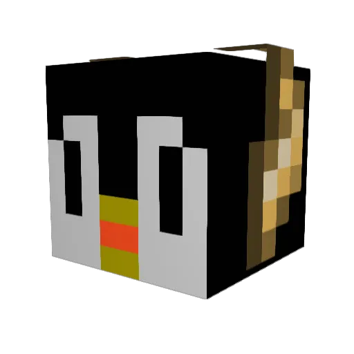 rouxi48 Minecraft avatar head, 3D render