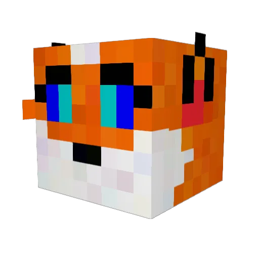 rouxkiller Minecraft avatar head, 3D render