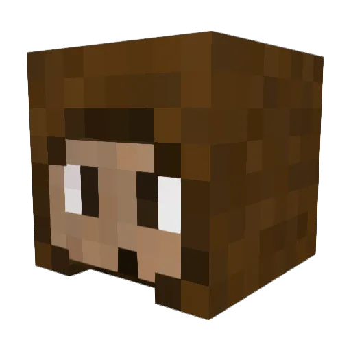 rouxroukou Minecraft avatar head, 3D render