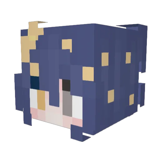 row_nn Minecraft avatar head, 3D render