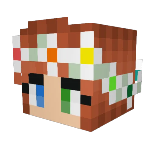 rowanfalls_ Minecraft avatar head, 3D render