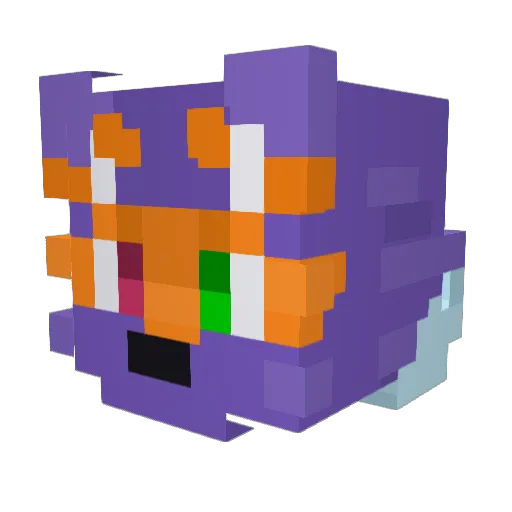 rowanfloof Minecraft avatar head, 3D render